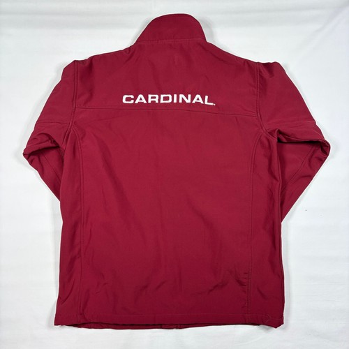 Stanford University Cardinals Red Soft Shell Full-Zip Fleece Lined Jacket Mens L - Picture 9 of 9
