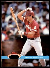 1991 Stadium #368 Wally Backman Phillies OVERSIZE No Gold Error SET BREAK RARE
