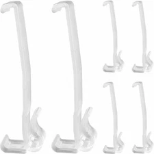 Valance Clips 6pcs 3-1/4'' Window Blinds Hidden Clip Clear Plastic for Horizo...