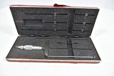 Starrett #440 0-2'' Depth Micrometer 2 1/2'' Base, in case