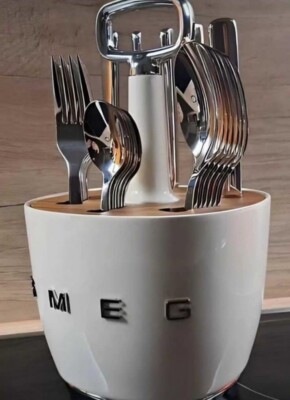 Smeg 6×4 cutlery set with cutlery container | eBay