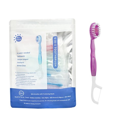 5 in 1 Mini Toothbrush & Floss & Tongue Scraper & Toothpick Set - Picture 19 of 21