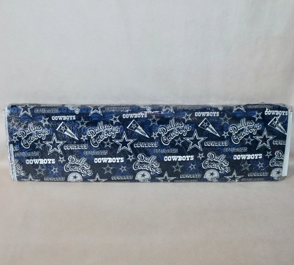 Dallas Cowboys ~ Retro Logo Pattern NFL Cotton Fabric 1/4 Yard 9” X 58” New - Image 2 of 4