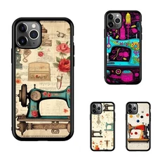 Sewing Machine Floral Print For Apple iPhone Samsung Galaxy Motorola Deluxe Case