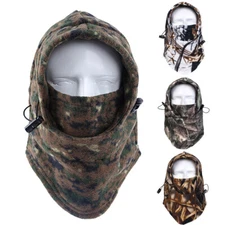 Camo Balaclava Ski Hunting Face Mask Windproof Warmer Fleece Hat Hood Face Cover