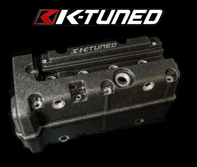 KTUNED VALVE COVER WRINKLE BLACK FITS ACURA HONDA K20 K20A K24A ONLY