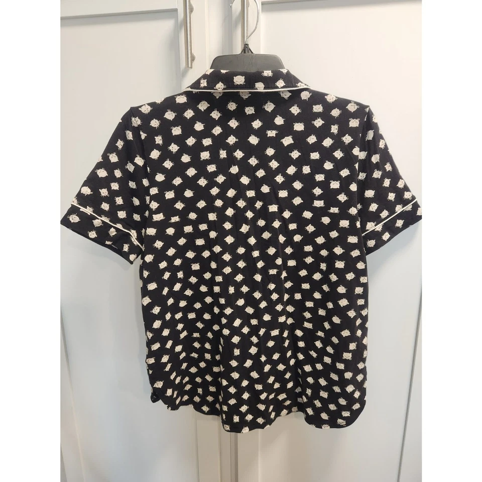 NWOT Madewell Knit Bedtime Pajama Top in Cat Person - Image 3 of 4