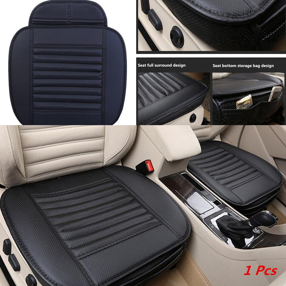 1Pc Car Seat Cover Protect Cushion Mat PU Leather Bamboo Charcoal Full Surround