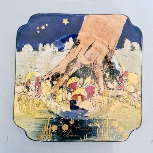 Set of Six Royal Doulton Gnomes B Munchkins Charles Noke Small Plates Circa 1928 - Picture 3 of 11