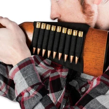 9 Rounds Rifle Stock Shell Holder ButtStock Cartridge Ammo Carrier Pouch Bullet
