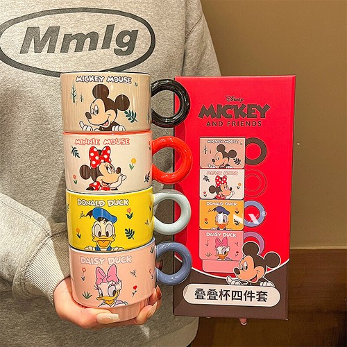 4 Pcs Disney Mickey Mug 330ml Ceramic Coffee Cup Minnie Teacup Daisy Cartoon Mug - Picture 11 of 13