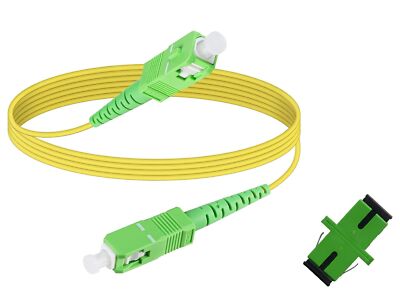 250M 820FT Singlemode Simplex Network Fiber Cord Cable w/ Female Coupler Extensi