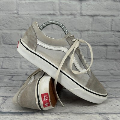 Vans Old Skool Classic Gray White Skate Board Comfort Shoe Sneakers Women's Sz 9