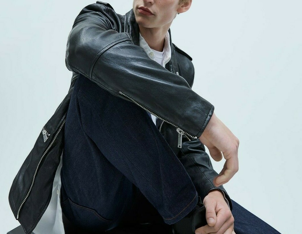 ZARA NEW MAN FW collection BLACK 100% LEATHER JACKET ZIPS M ZARA NEW MAN FW collection BLACK 100% LEATHER JACKET ZIPS M