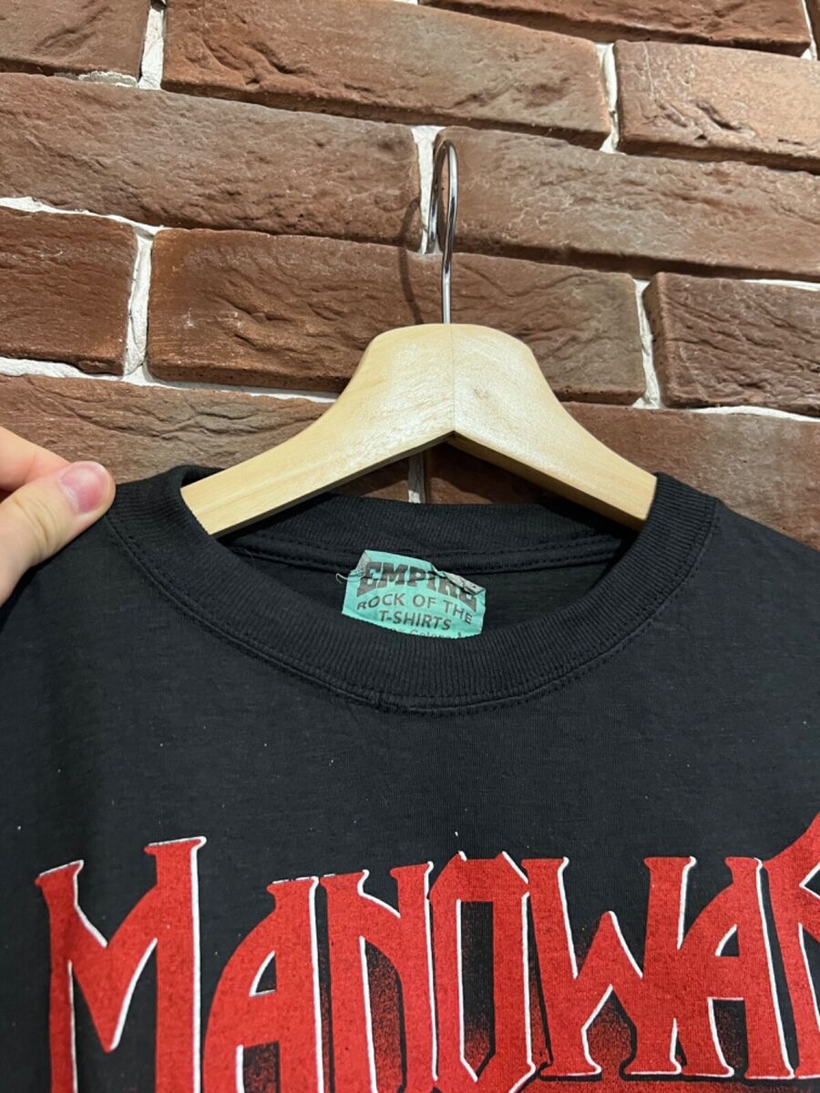 Rare Manowar 90s Vintage Tshirt Heavy Metal Band Tee L Rare Manowar 90s Vintage Tshirt Heavy Metal Band Tee L