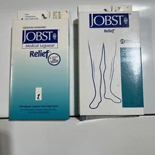 JOBST Relief Compression Small Beige Knee High, 20-30 mmHg Closed Toe 2/pack