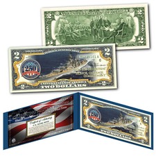 NAVY 250th ANNIVERSARY Milestones of the U.S. Armed Forces Genuine U.S. $2 Bill