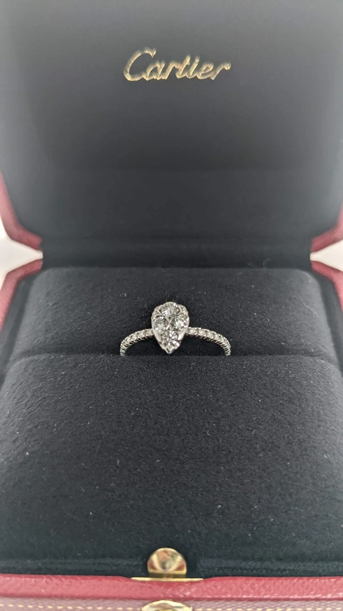 Cartier 1895 Destinee 2.08ct Diamond Solitaire Platinum Halo Engagement Ring  Size 51 Cartier | TLC