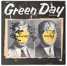 GREEN DAY X3 BILLIE JOE ARMSTRONG SIGNED NIMROD PROMO ALBUM FLAT (1997) PSA LOA