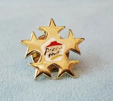 PIZZA HUT RESTAURANT 5 Star Enamel Lapel or Hat Pin NOS