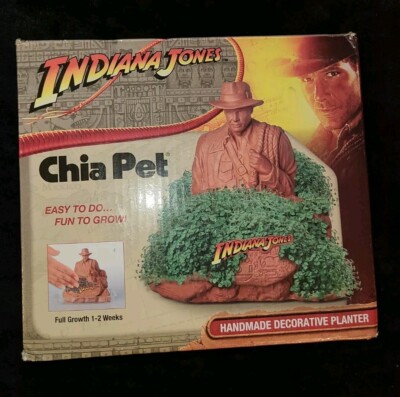 Chia Pet Handmade Decorative Planter Featuring Indiana Jones! New In Box