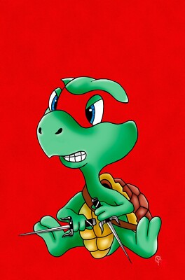 TMNT LAST RONIN LOST YEARS #4 ERIC HEARD NEGATIVE BABY VARIANT LTD TO 777 W/COA