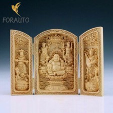 Buddha Supplies Exquisite Handwork Carved Boxwood Buddha Statue