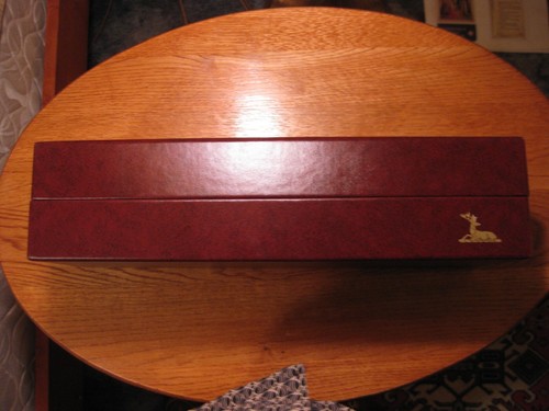 Vintage Hine Triomphe Grande Champagne Cognac Leatherette Hinged Empty Box - Picture 2 of 9