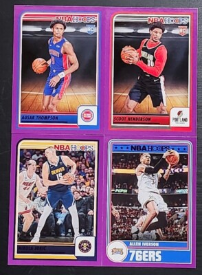 2023-24 NBA Hoops Basketball PURPLE Parallels You Pick - 2 Card Minimum