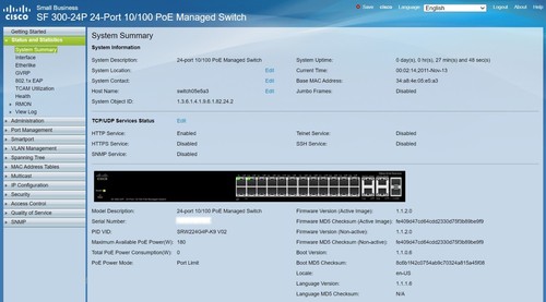 Cisco SF300-24P SF300 Layer 3 Managed Ethernet Switch 24PoE 180W 2xCombo GE/SFP - Picture 11 of 13
