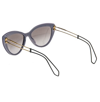 MIU MIU COLLECTION 12R Black Violet Gold Wire Cat Sunglasses