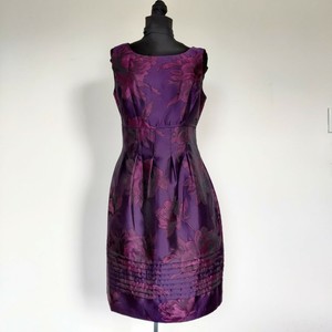 purple floral formal dress