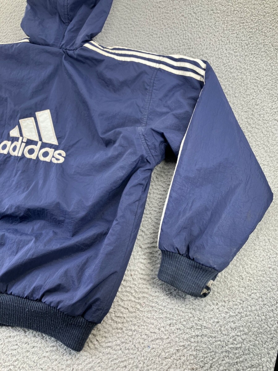 Vintage Adidas Jacket Mens XL Blue Gray Reversible 90s Logo Vintage Adidas Jacket Mens XL Blue Gray Reversible 90s Logo