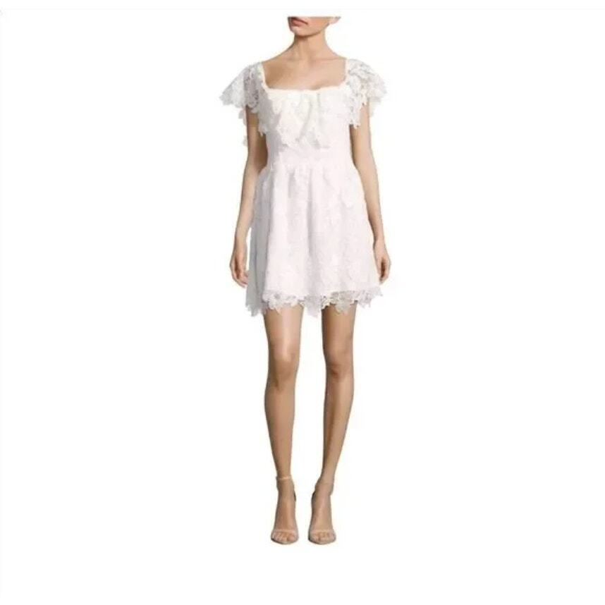 REVOLVE Lovers + Friends Dream Vacay Lace Mini Dress White XS REVOLVE Lovers + Friends Dream Vacay Lace Mini Dress White XS