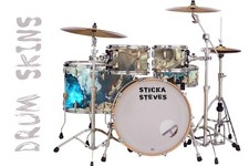 Drum Wrap Percussion Shell Cover Bass Kick Snare Tom DIY Ice Cave Wood 731