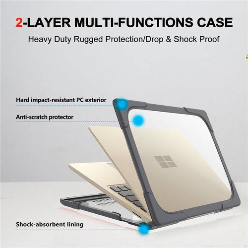 Hard Stand Case Cover Flip Shell For Microsoft Surface Laptop 3 4 5 13.5 15 Go 2 - Picture 14 of 47