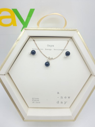 A New Day Silver-Plated Earring & Necklace Set - 18 In - Multiple Design Option - Picture 5 of 11