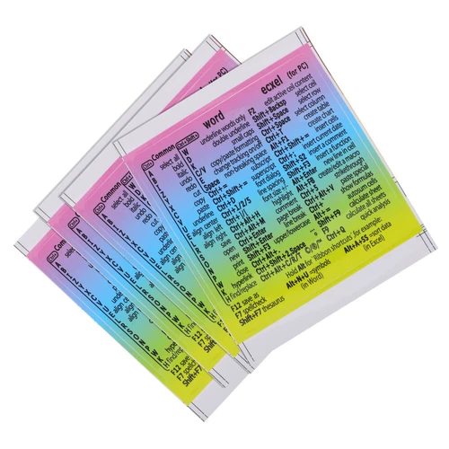  4 Sheets Aufkleber Mit Tastenkombinationen Laptop -Aufkleber Laptop-Aufkleber