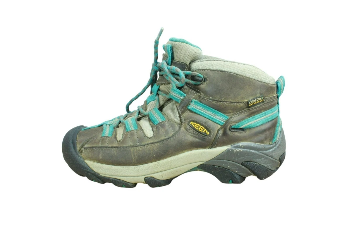 KEEN Targhee II Mid Wp Trekking- en wandelschoenen voor dames, Zwart Slate Black Flint Stone, 38 EU