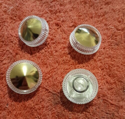 Vintage radio knobs Astor BPJ 1960s X 4 - Gold Spat .. new top quality!