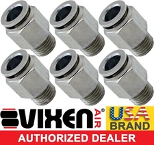 1/4" NPT MALE TO 3/8" OD HOSE PUSH TO CONNECT/PTC STRAIGHT FITTING 6PK VXA7148-6
