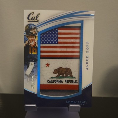 Panini 2016 Immaculate Collection #1 Jared Goff 1/1 Memorabilia Patch Card NCAA