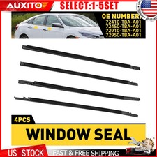 Moulding Trim Weatherstrip Window Seal Fit Honda Civic Sedan 2016-2021 4-20X