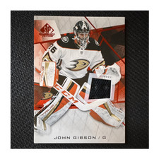 Upper Deck 2021-22 SP Game Used John Gibson #62 Anaheim Ducks Jersey