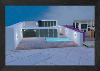 3D Modell gerahmtes Wandbild Poster Leinwanddruck Bild
