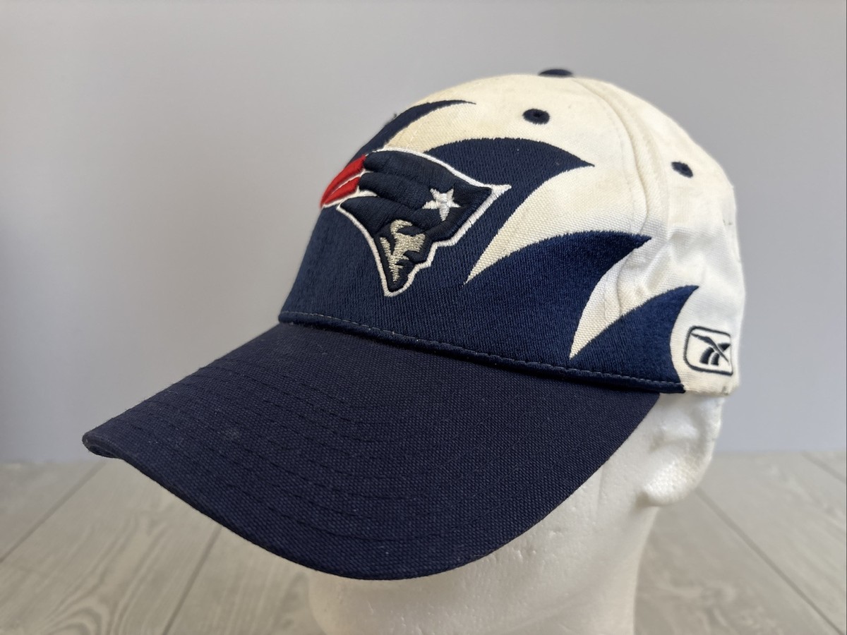 Vintage Reebok 90s New England Patriots Pats Shark tooth Hat Cap