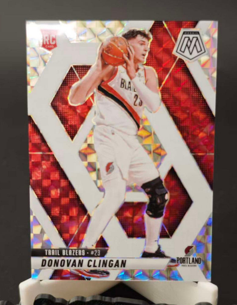 Donovan Clingan 2024-25 Panini Mosaic 30/35 White RC Blazers #246