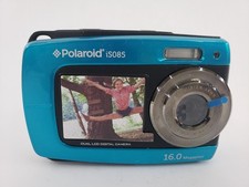 Polaroid iS085 16MP Waterproof Camera w/ Dual LCD Screens Teal New but no box 
