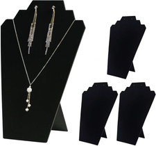 4Pcs/Set Necklace Display Stand for Selling, Earring Necklace Jewelry Set Easel