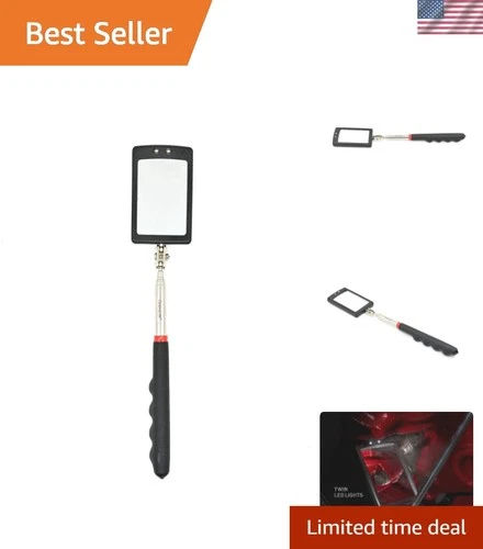 Telescoping LED Inspection Mirror with 360° Swivel - Perfect for Mechanics